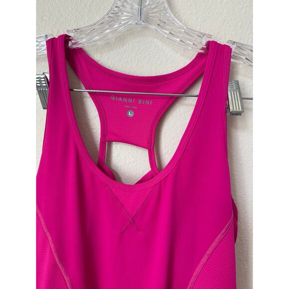 Gianni Bini Hot Pink Athletic Workout Top Size Large - Picture 3 of 7